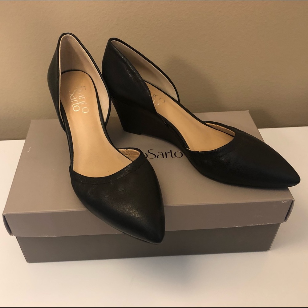 NWOT Franco Sarto- Fenway Leather Wedge Pump 6.5